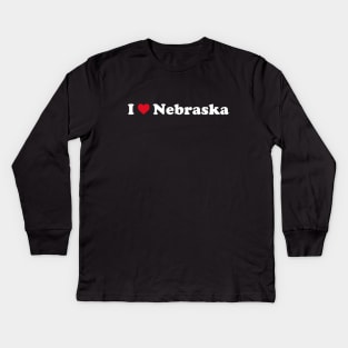 I ❤️ Nebraska Kids Long Sleeve T-Shirt